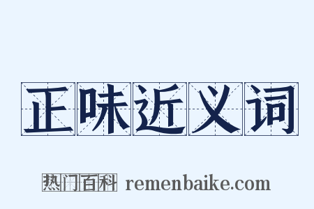 正味近义词是什么意思的图片